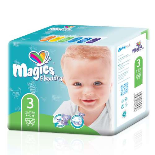 MAGICS FLEXIDRY MIDI 3 GYERMEK PELENKA (6-10 KG) 36 DB-OS